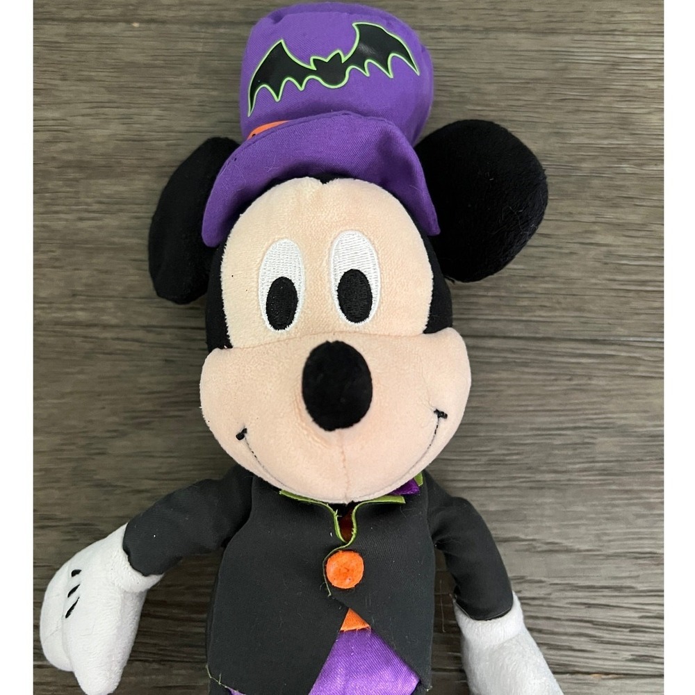 Disney Mickey Mouse Halloween Vampire Plush Bat Top Hat Stuffed Toy Just Play